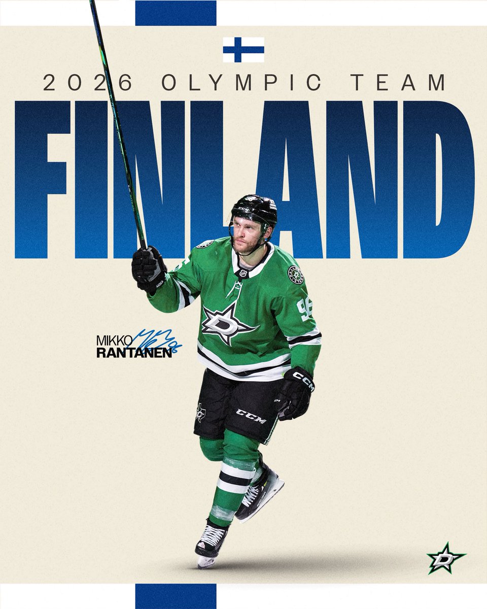 X - Dallas Stars (@dallasstars) on Twitter photo Olympian, Mikko Rantanen 🇫🇮 
Congrats, Moose! 🫎 Olympian, Mikko Rantanen 🇫🇮 
Congrats, Moose! 🫎