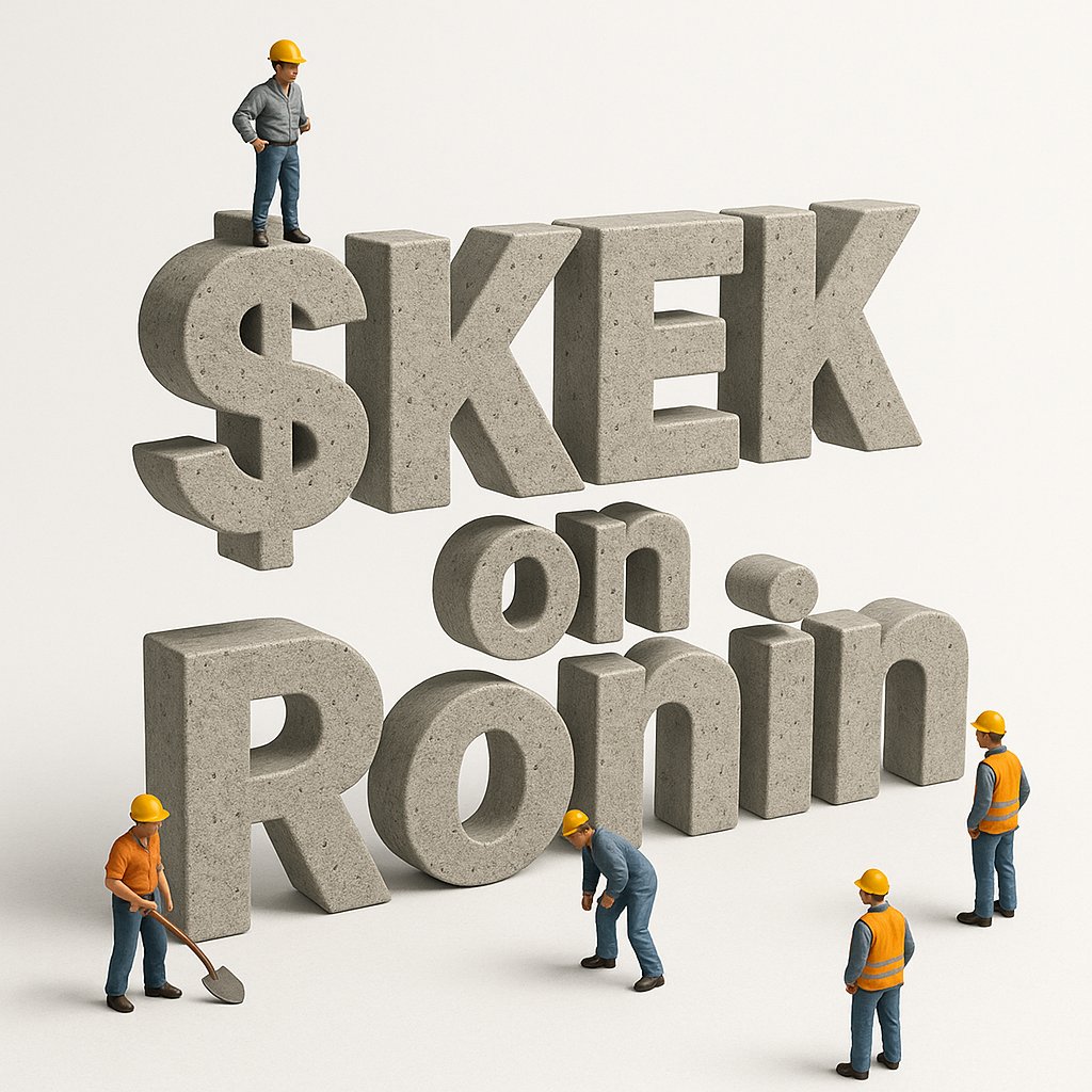 Building greatness from the ground up. 

$KEK on Ronin -  crafted by the community.