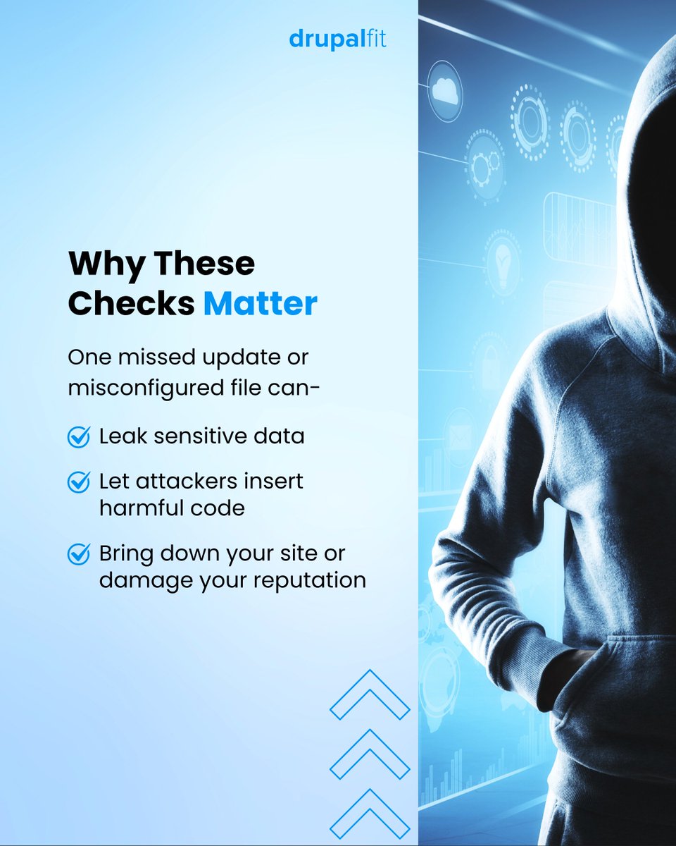 Drupal_Fit's tweet image. Is your Drupal site at risk? 🕵️♂️
A vulnerability scan checks for outdated modules, risky configs & weak spots hackers can exploit.
Scan now with DrupalFit!
#drupalfit #drupal #securityupdates #websecurity