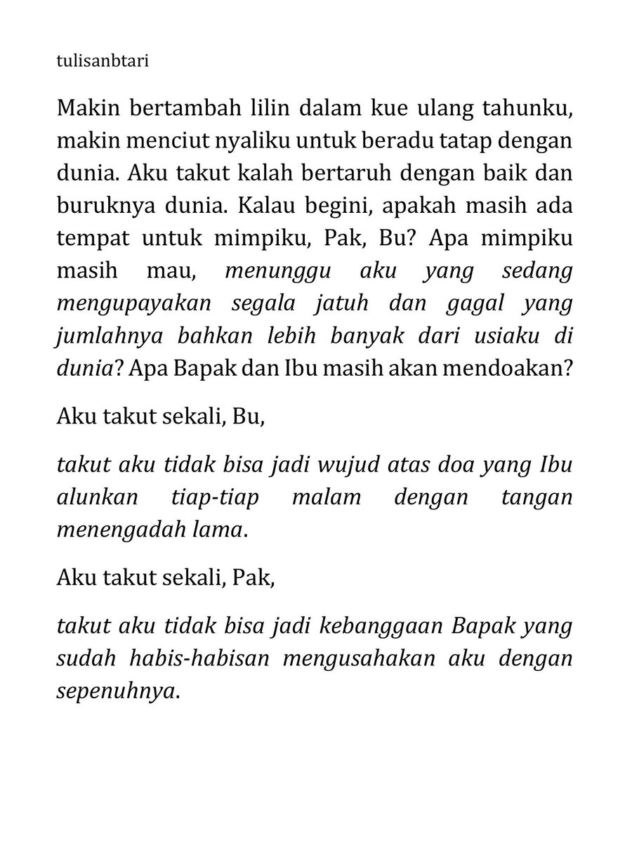 Pak, Bu, Apakah Masih Ada Tempat untuk Mimpiku?