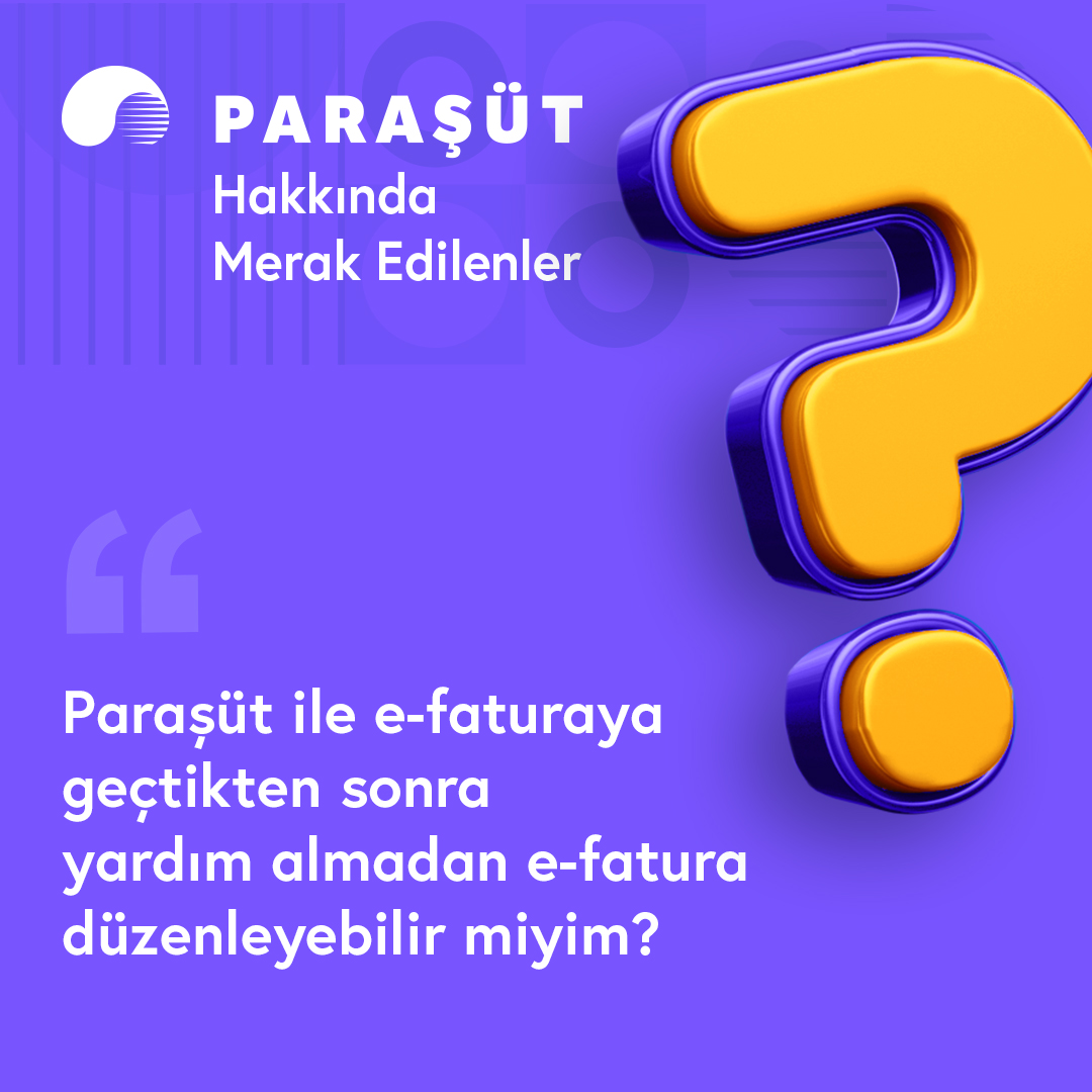 Cevap, tabii ki evet! 🎉 Paraşüt ile saniyeler içinde e-faturanızı düzenleyebilirsiniz. Karmaşık terimler, anlamadığınız butonlar yok. Teknolojiyle arası mesafeli olanlar bile Paraşüt ile sorunsuzca e-fatura düzenliyor, yüz binlerce işletme “İyi ki Paraşüt var!” diyor. 🧾😊

Siz