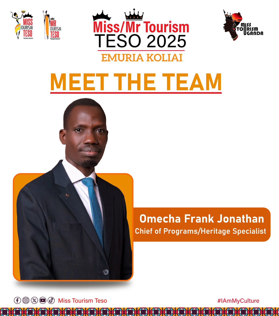 Miss Tourism Teso (@misstourismteso) on Twitter photo MEET <a href="/Jonaome/">Jonathan Franc OMECHA</a>
Jonathan Franc OMECHA
Learning & Development HR Professional | Training Expert | Cultural Diplomat
Dedicated Learning & Development HR professional with a passion for training, manual setup, Scriptwriting and subject matter expertise. Proven track record as a MEET <a href="/Jonaome/">Jonathan Franc OMECHA</a>
Jonathan Franc OMECHA
Learning & Development HR Professional | Training Expert | Cultural Diplomat
Dedicated Learning & Development HR professional with a passion for training, manual setup, Scriptwriting and subject matter expertise. Proven track record as a