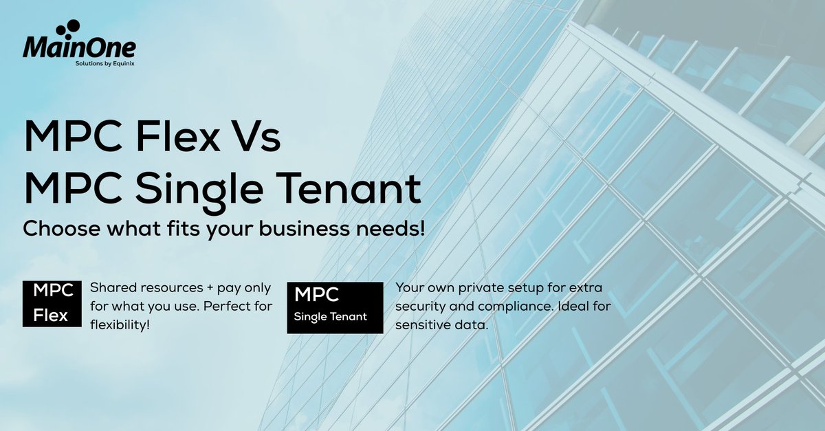 Flexibility or Exclusivity? Choose the model that aligns with your business goals and scale confidently with Managed Private Cloud. Click here to read more, mainone.net/experience-the…