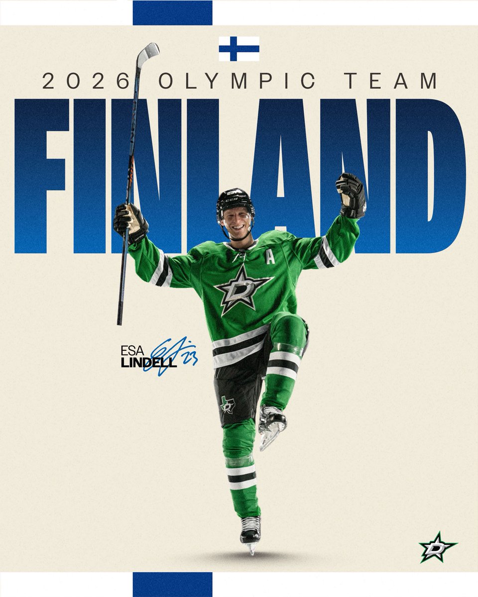 X - Dallas Stars (@dallasstars) on Twitter photo Olympian, Esa Lindell 🇫🇮 
Congrats, Esa! 😄 Olympian, Esa Lindell 🇫🇮 
Congrats, Esa! 😄