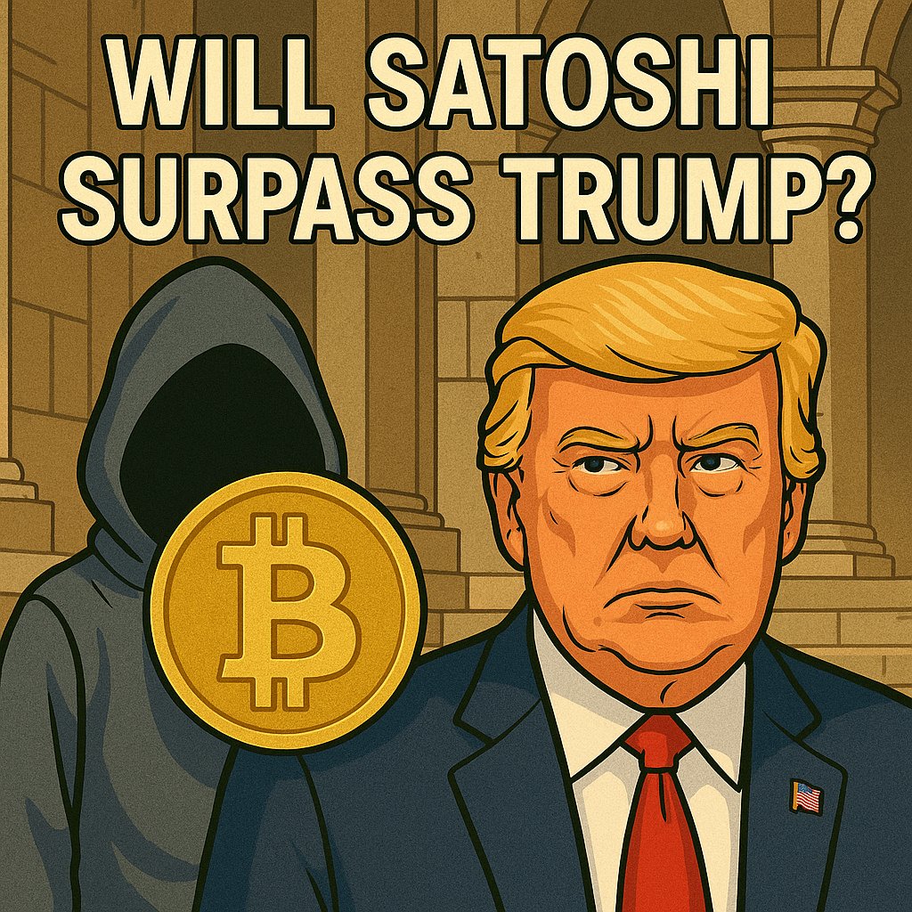 Political__Pump's tweet photo. Two symbols. Two paths.

Trump stands for legacy, power, and the known.
Satoshi represents freedom, anonymity, and the future.
This isn’t just a rivalry 

It’s a choice between control… or revolution.
Will Satoshi surpass Trump?

#memecoin #TRUMP #Bitcoin https://t.co/5R3LOI1HnA