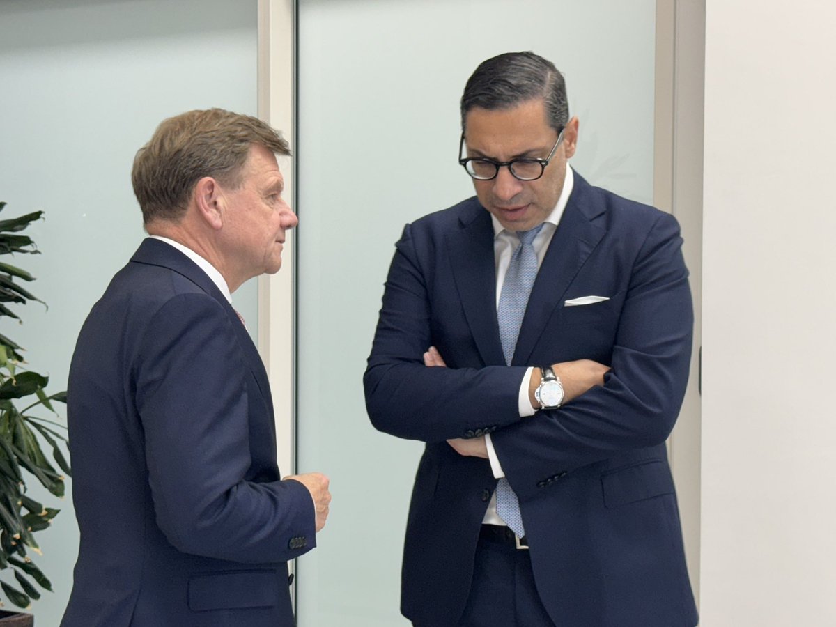 Constantinos Kombos (@ckombos) on Twitter photo Timely exchange with the Federal Foreign Minister of Germany, <a href="/JoWadephul/">Johann Wadephul</a> with focus on the developments in the region.
Agreed on the importance of coordinated outreach aiming at de-escalation through dialogue and diplomacy.
<a href="/CyprusinGermany/">Cyprus in Germany</a> Timely exchange with the Federal Foreign Minister of Germany, <a href="/JoWadephul/">Johann Wadephul</a> with focus on the developments in the region.
Agreed on the importance of coordinated outreach aiming at de-escalation through dialogue and diplomacy.
<a href="/CyprusinGermany/">Cyprus in Germany</a>