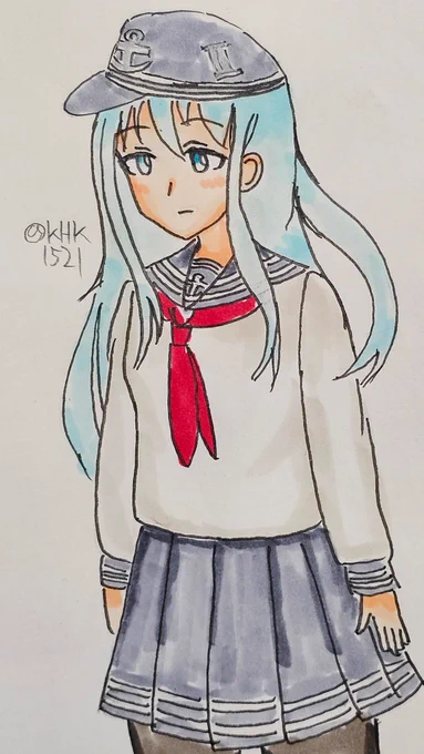 響ちゃん #艦これ版真剣お絵描き60分一本勝負_20250616 #響進水日