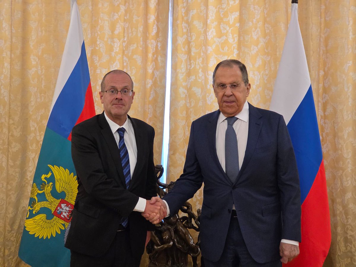 Hans Kluge (@hans_kluge) on Twitter photo Today, I met with Mr Sergey Lavrov, Foreign Minister of the Russian Federation – a <a href="/WHO_Europe/">WHO/Europe</a> Member State.
Our discussions focused on:
🔹 The urgent need to ensure full respect for international humanitarian principles – including the obligation of all parties to refrain from Today, I met with Mr Sergey Lavrov, Foreign Minister of the Russian Federation – a <a href="/WHO_Europe/">WHO/Europe</a> Member State.
Our discussions focused on:
🔹 The urgent need to ensure full respect for international humanitarian principles – including the obligation of all parties to refrain from