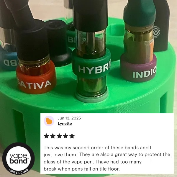 Introducing The Cartridge VapeBand®...
VapeBand® is approved by the department of health to protect and identify patient medication.   Custom made w/ your brand. Contact us today! 
vapeband.com 
#CannabisCommunity #mmj #cannabis #MedicalMarijuana #cannabisnews