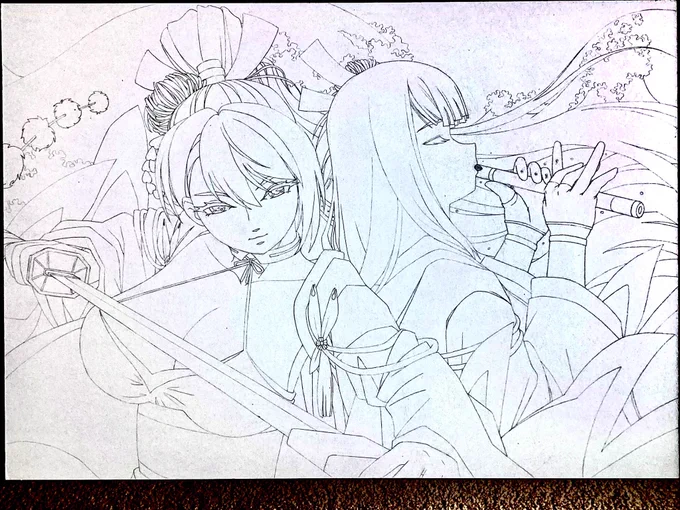 本日、右の翔鶴を修正して、ある程度設定画に近いデザインに変更しました。
(写真は、変更前のもの) 