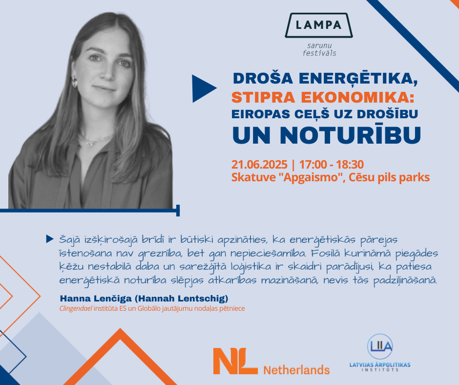 Ārpolitika (@liia_lv) on Twitter photo "Enerģētiskā pāreja nav greznība - tā ir nepieciešamība".
- Hanna Lenčiga, <a href="/Clingendaelorg/">Clingendael Institute</a> #ES un Globālo jautājumu nodaļas pētniece.
👉 Pievienojies mums <a href="/FestivalsLAMPA/">Sarunu festivāls LAMPA</a> diskusijā! #LAMPA2025
📍 21. jūnijā, no plkst. 17:00 līdz 18:30.
🗓️ Skatuve - APGAISMO!
Uzzini, kā "Enerģētiskā pāreja nav greznība - tā ir nepieciešamība".
- Hanna Lenčiga, <a href="/Clingendaelorg/">Clingendael Institute</a> #ES un Globālo jautājumu nodaļas pētniece.
👉 Pievienojies mums <a href="/FestivalsLAMPA/">Sarunu festivāls LAMPA</a> diskusijā! #LAMPA2025
📍 21. jūnijā, no plkst. 17:00 līdz 18:30.
🗓️ Skatuve - APGAISMO!
Uzzini, kā