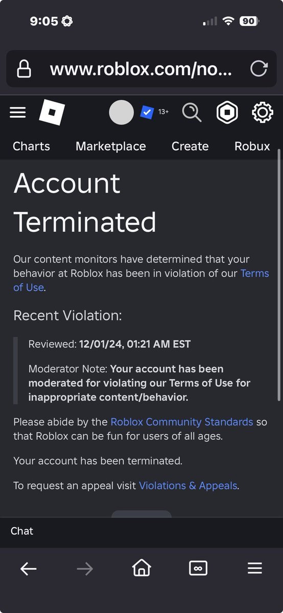1G_enius's tweet photo. My friend @FergentiOnRBLX has recently been terminated on roblox for what seems to be no reason, they attempted to appeal yet haven't had a reply for 5+ months.  REPOST + SHARE TO SPREAD AWARENESS #devrel #roblox #robloxdevrel #moderation #robloxfixthis #appeals #robloxappeals https://t.co/38sDT2YoYV