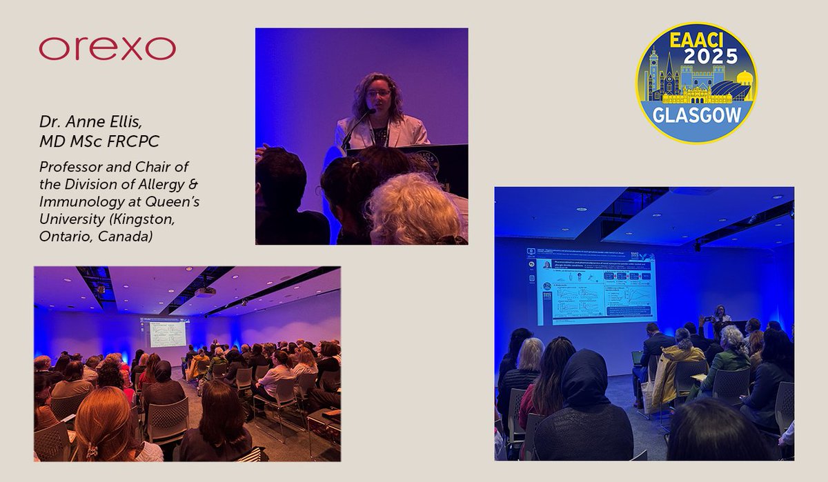 This wknd 1(2): We were delighted to have Dr. Anne Ellis, Prof. &amp; Chair of the Division of Allergy &amp; Immunology <a href="/Queen/">Queen</a>’s University, CA, presenting positive data from the 2nd OX640 clinical study — e.g. highlighting its efficacy also in patients with allergic rhinitis #EAACI2025