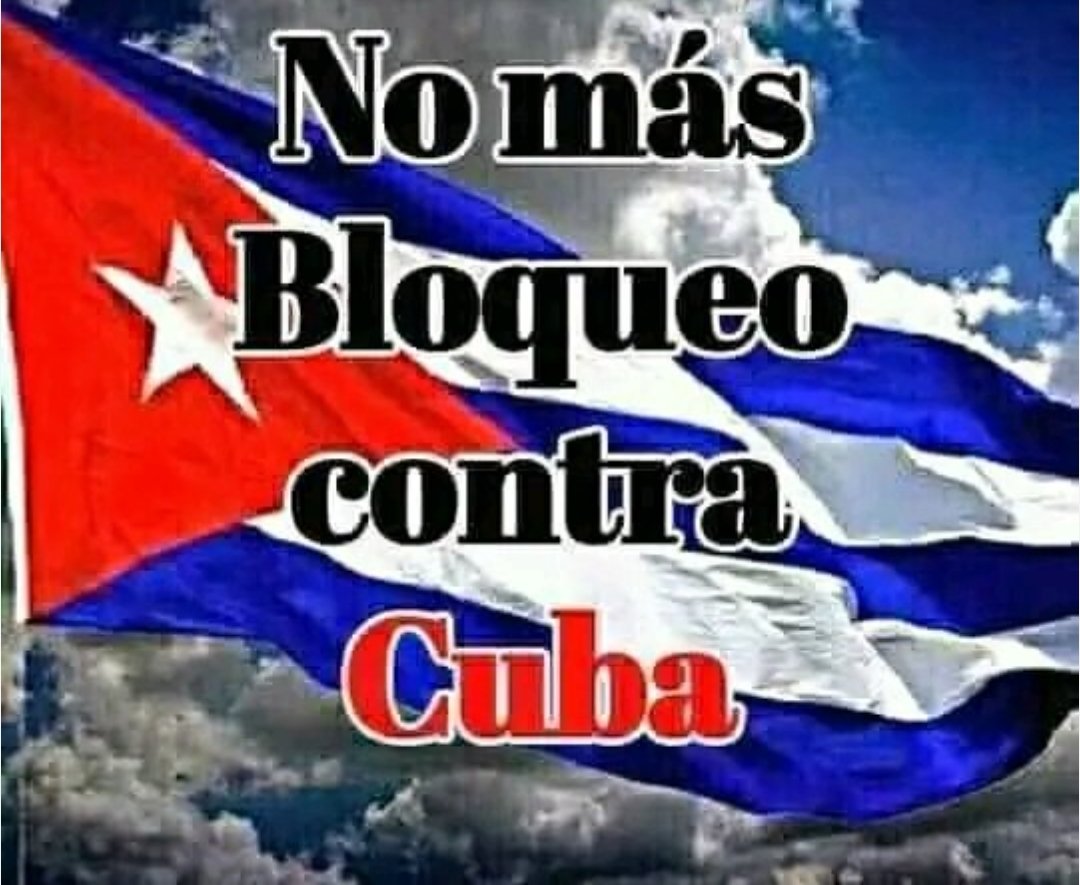 AmaliaR622's tweet photo. 🚨#NoMásBloqueo
Basta de injerencia y agresiones.
Cuba es y será soberana.🇨🇺✊ https://t.co/Q0eVTW0MY1