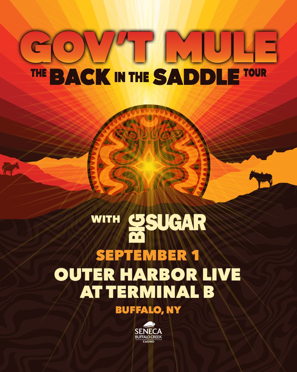 Outer Harbor Live at Terminal B (@outerharborlive) on Twitter photo JUST ANNOUNCED📣 <a href="/govtmuleband/">Gov't Mule</a> is bringing The Back In The Saddle Tour to Outer Harbor Live on 9/1 with <a href="/Big_Sugar_Music/">Big Sugar</a>!
📆 Monday, September 1st
📍 Outer Harbor Live 
🎫 Presale | Thursday 6/19 | 10AM | PW: SENECA25
🎟 On Sale | Friday 6/20 | 10AM
🔗 hive.co/l/govtmule-91 JUST ANNOUNCED📣 <a href="/govtmuleband/">Gov't Mule</a> is bringing The Back In The Saddle Tour to Outer Harbor Live on 9/1 with <a href="/Big_Sugar_Music/">Big Sugar</a>!
📆 Monday, September 1st
📍 Outer Harbor Live 
🎫 Presale | Thursday 6/19 | 10AM | PW: SENECA25
🎟 On Sale | Friday 6/20 | 10AM
🔗 hive.co/l/govtmule-91