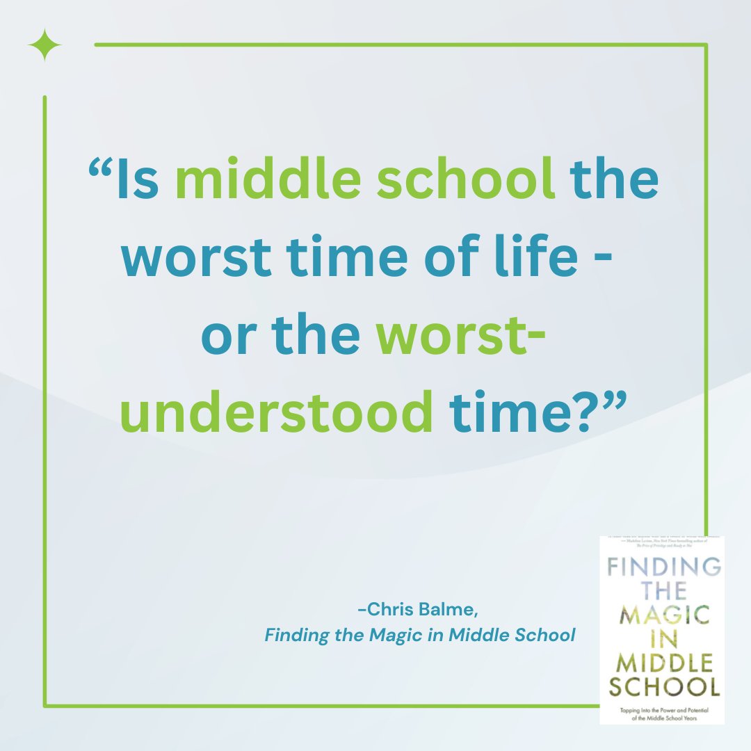 AMLE (@amle) on Twitter photo When we truly understand the incredible transformation that young adolescents are experiences, we can reclaim the middle grades years as a time of opportunity and wonder. 🥰
ow.ly/n49g50W9ZJR
<a href="/chrisbalme/">Chris Balme</a> When we truly understand the incredible transformation that young adolescents are experiences, we can reclaim the middle grades years as a time of opportunity and wonder. 🥰
ow.ly/n49g50W9ZJR
<a href="/chrisbalme/">Chris Balme</a>