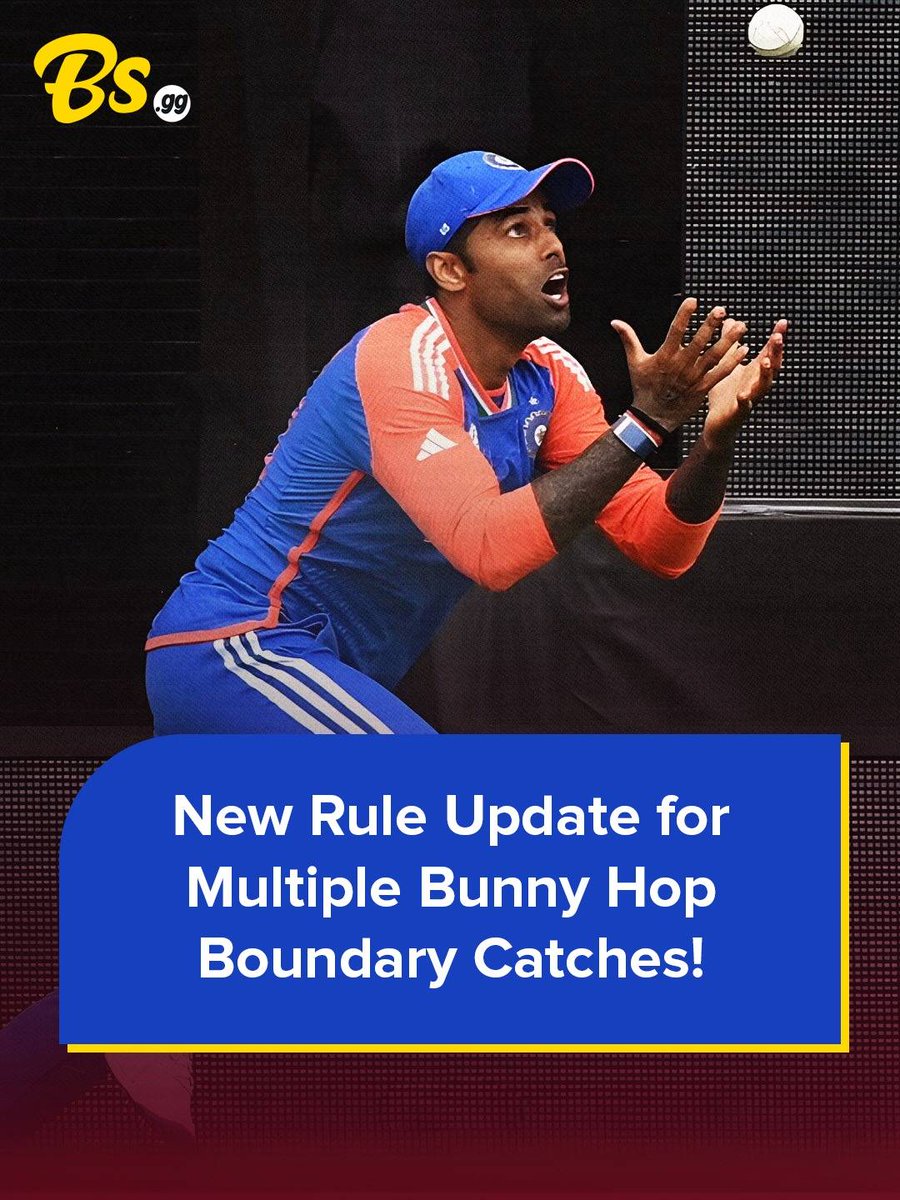 BsggIndia's tweet image. New Boundaries, New Rules! 🏏
Cricket’s rules for boundary catches have just been updated 👀📋

#Cricket #RulesUpdate #BoundaryCatch #GameChanger
