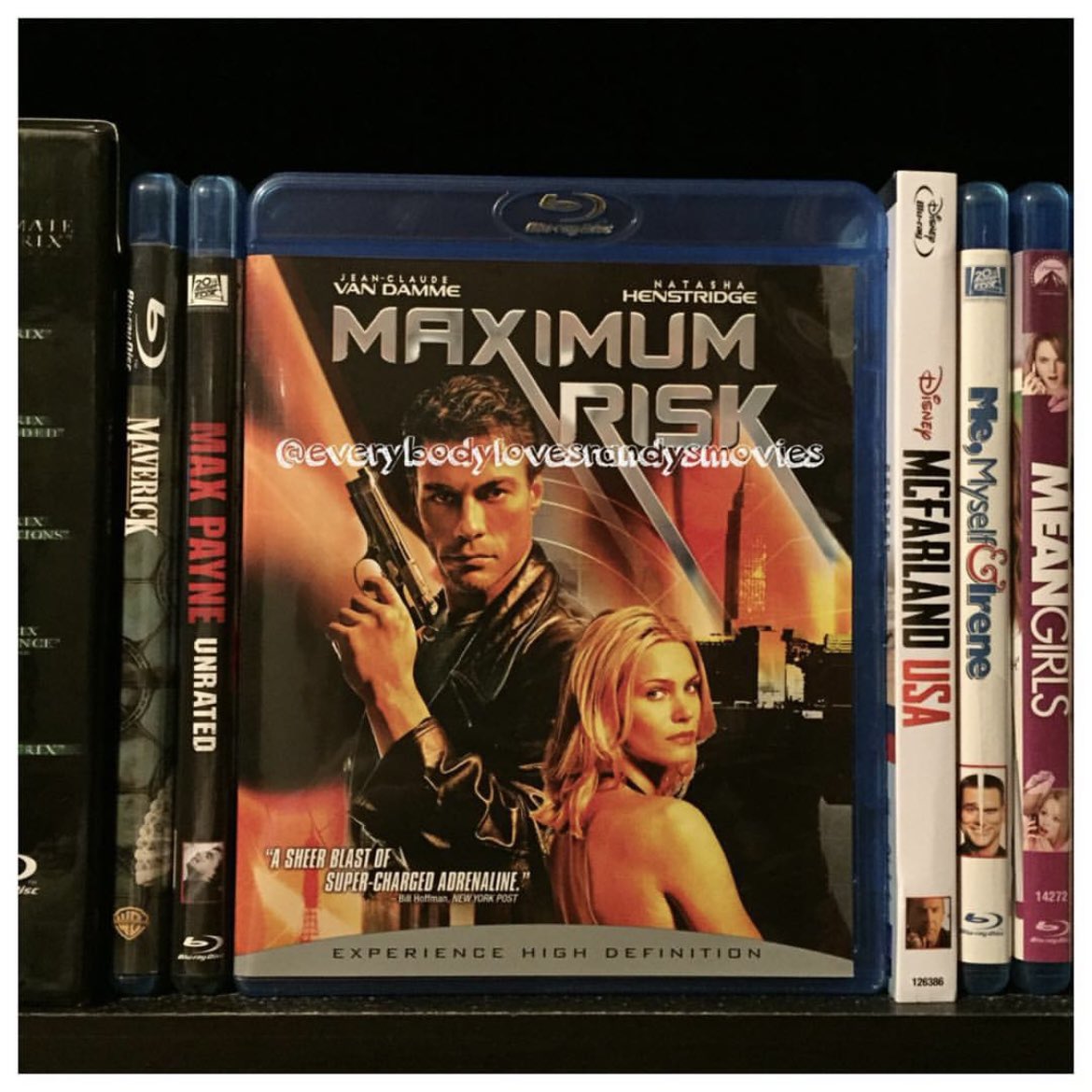 RandysMovies's tweet image. Movie: #MaximumRisk (1996)

Starring: #JeanClaudeVanDamme #NatashaHenstridge #JeanHuguesAnglade #PaulBenVictor #FrankSenger #StéphanieAudran 

Directed By: #RingoLam

#BluRay 
#MovieNerd 
#MovieCollector
#BluRayCollection 
#MovieCollection 
#MovieBuff
#PhysicalMedia 
#FilmTwitter