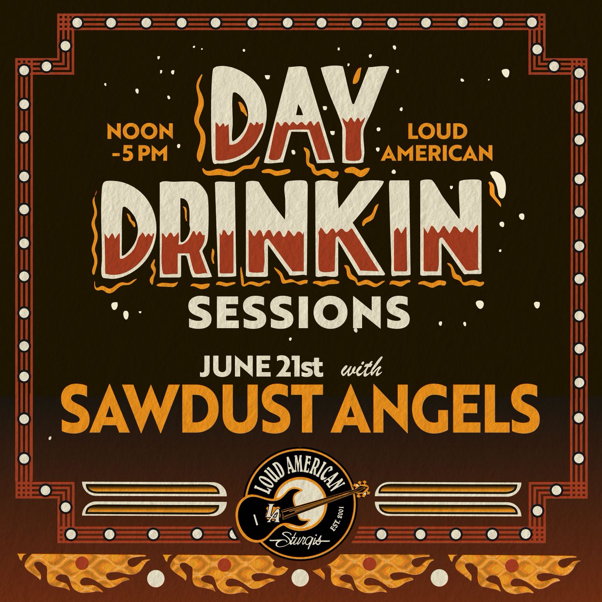 🎶 Live Bands
🍹 Signature Cocktails &amp; Cold Beers
☀️ Great Company &amp; Chill Atmosphere
🕛 Every Saturday from NOON to 5PM — come thirsty, leave happy!
-
#Sturgis #LoudAmerican #GetLoud #BlackHills #LiveMusic