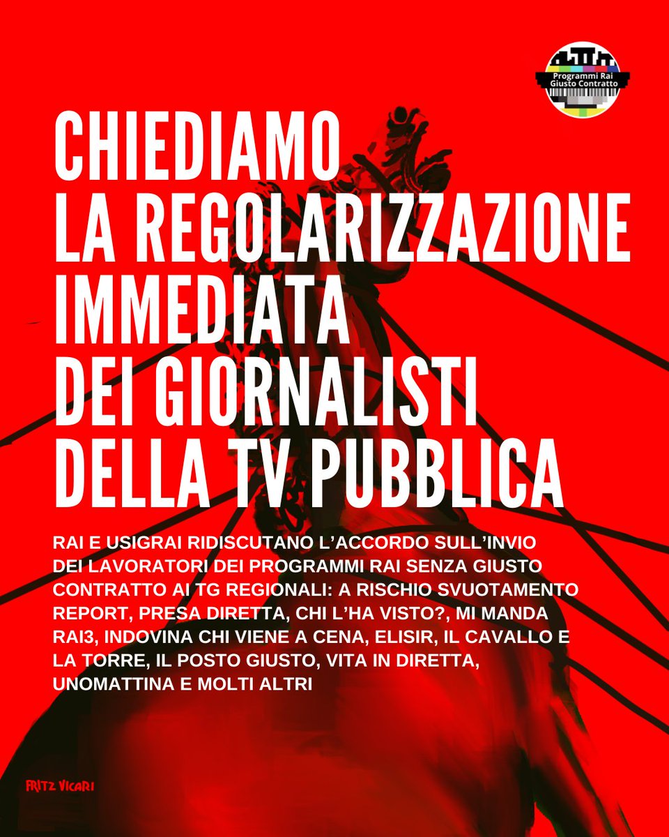 Le giornaliste e i giornalisti dei programmi Rai saranno in presidio il prossimo 19 giugno dalle ore 10 sotto la sede Rai di via Asiago a Roma per chiedere risposte alle richieste avanzate all’azienda. 
Leggi qui il comunicato integrale: articolo21.org/2025/06/rai-e-…