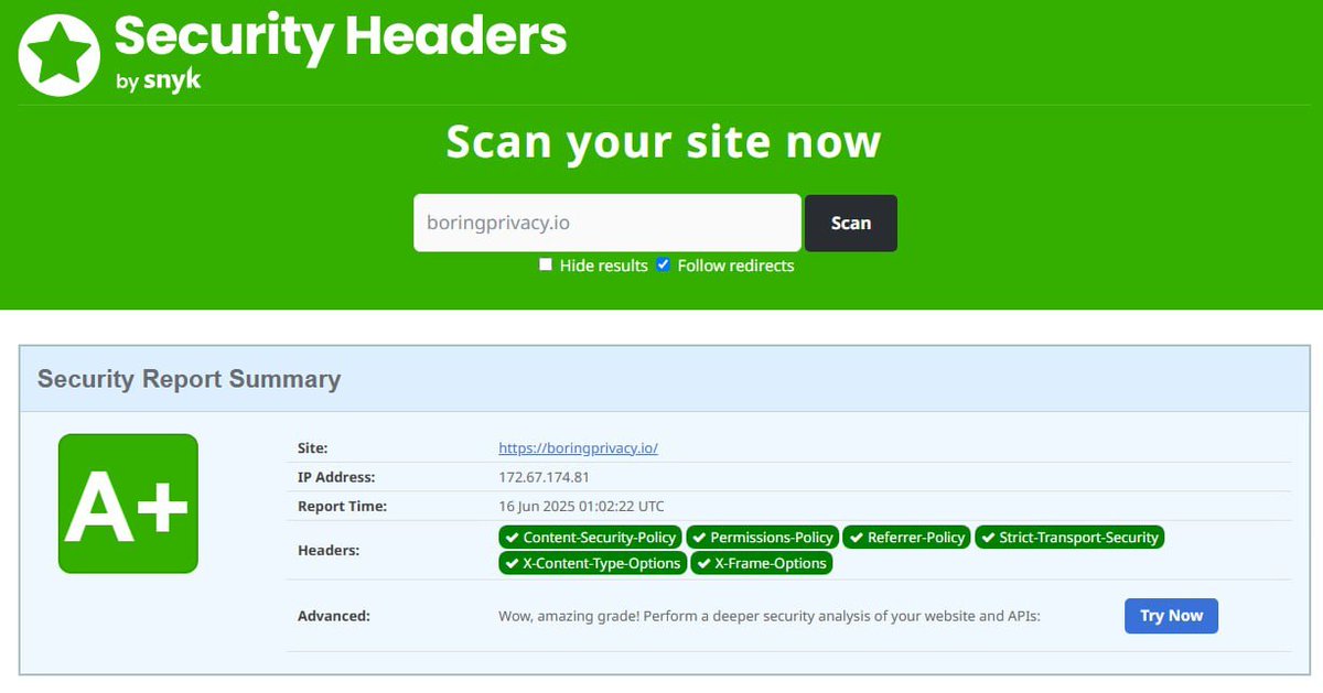 <a href="/_Ninhack/">Ninhack</a> Hola Ninhack, gracias por la intención!

En este caso el servidor da igual: al ser un fork las cabeceras de seguridad no venían activas por defecto, pero ya las hemos añadido en privacidad.me (en boringprivacy.io ya estaban), y solo intervienen si la plataforma