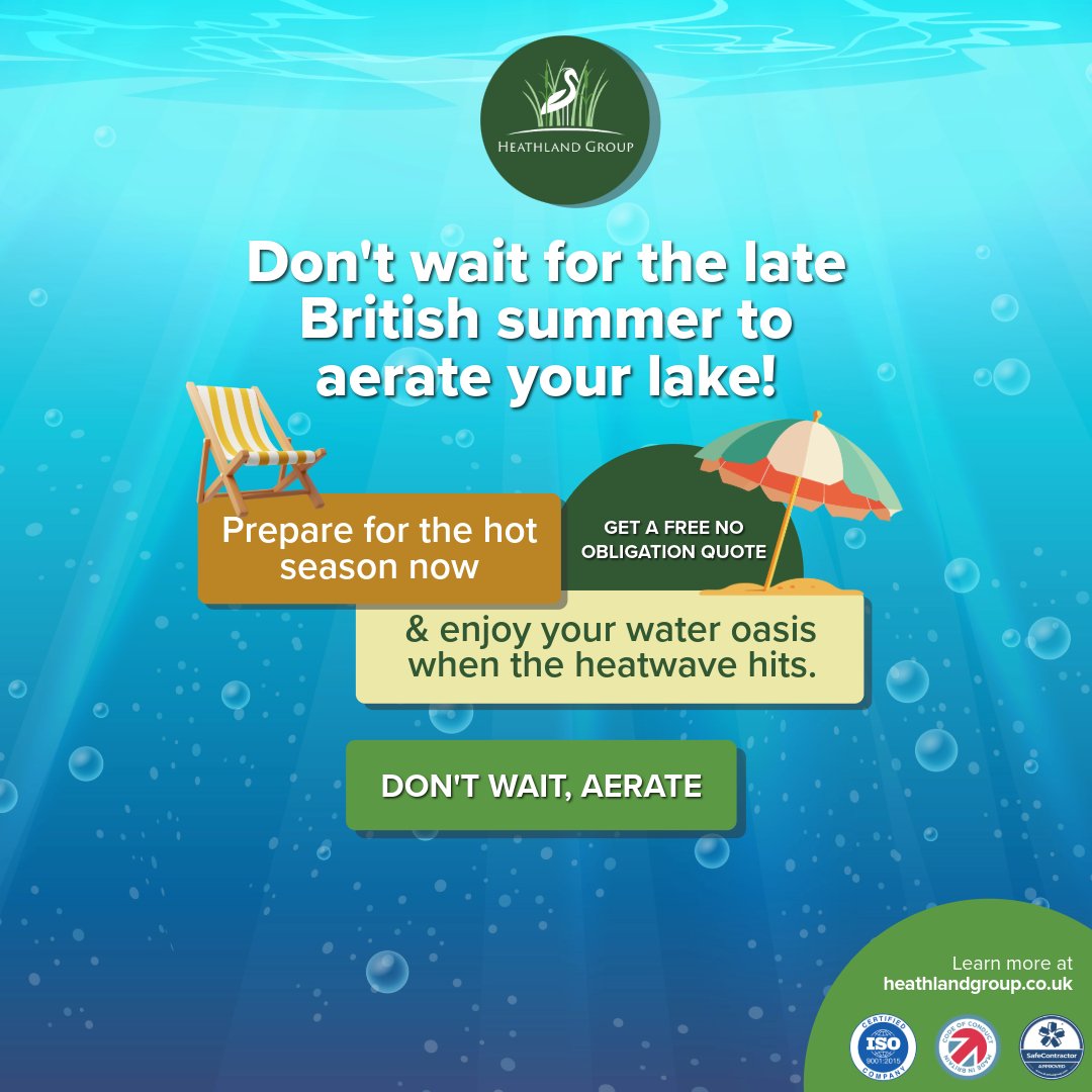 Prepare for the late British summer. Don't wait, aerate! #summer #lake