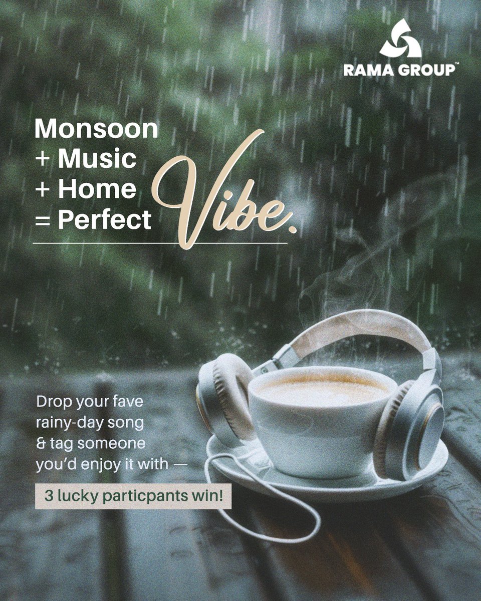 RamaGroup_India's tweet photo. Monsoon. Music. Home. Vibe. ๐งโ๐ง๏ธ
Nothing beats rain + your favorite track at home.
๐ถ Drop your go-to rainy-day song
๐ซ Tag a vibe partner
๐ Win a monsoon surprise!
T&C: Follow us + Like us on FB. Winners at Rama Groupโs discretion.
#MonsoonAtHome #RamaGroup #ContestAlert https://t.co/rha27i98JX