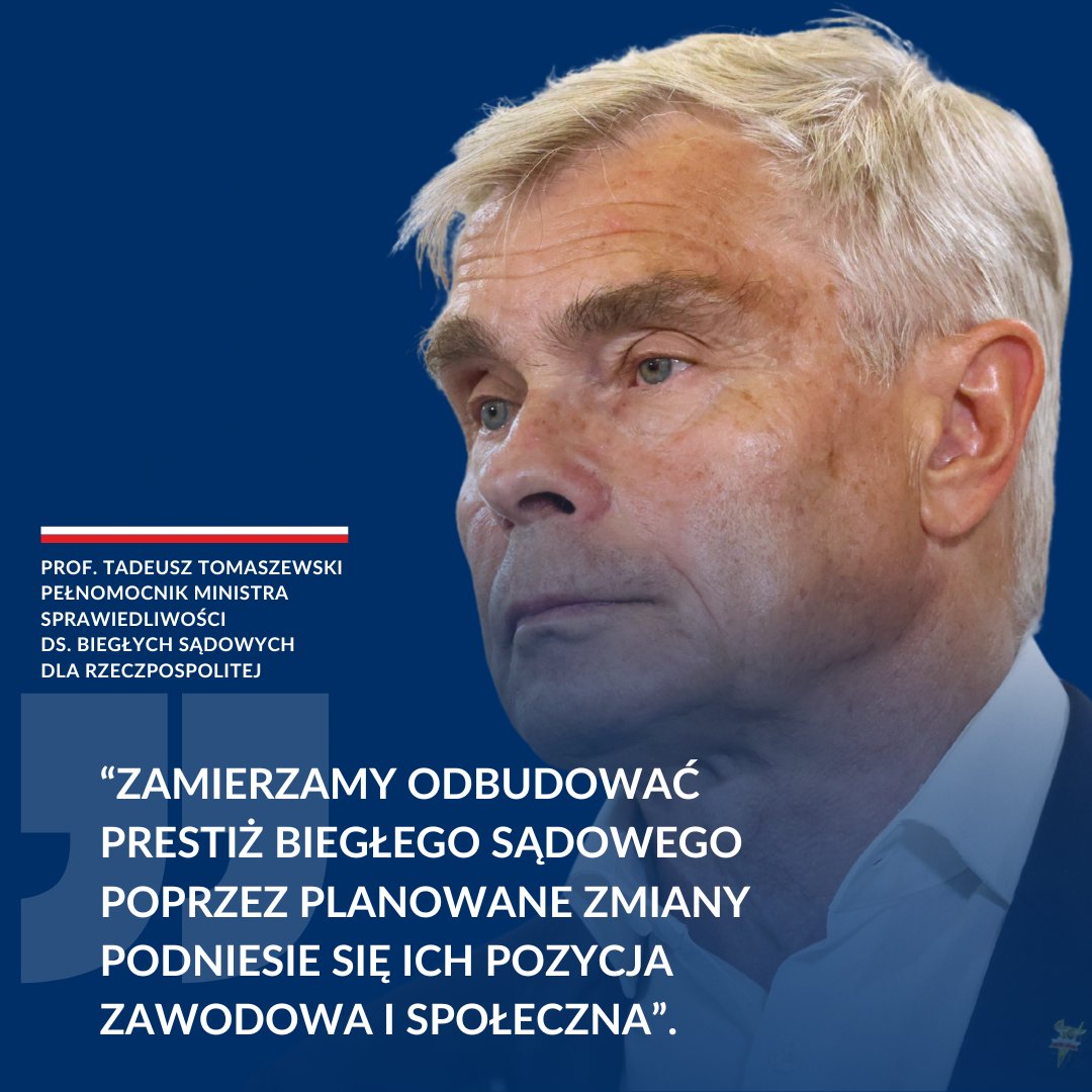 💭Zamierzamy odbudować prestiż biegłego sądowego. Poprzez planowane zmiany podniesie się ich pozycja zawodowa i społeczna. Główną zachętą ma być jednak znaczne podniesienie wynagrodzenia biegłych, które przez mniej więcej dwadzieścia lat nie było waloryzowane. Dopiero w ubiegłym