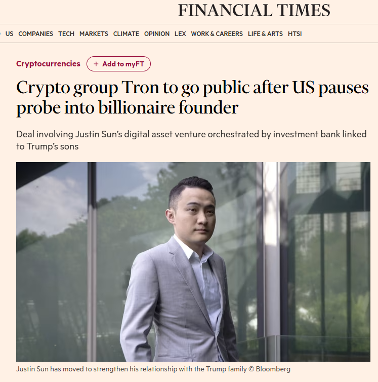 no way lol. TRON going public on the Nasdaq.