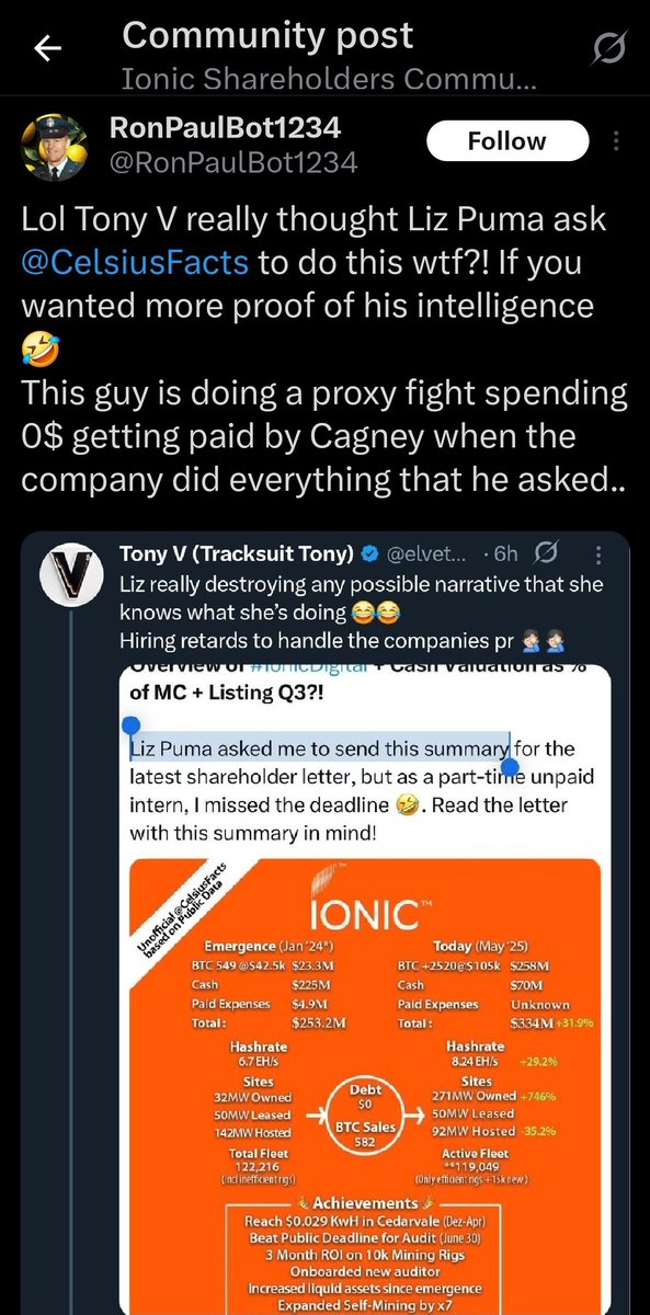 DexterTheDuck3's tweet image. Does @CelsiusFacts @RonPaulBot1234 suffer from split personalities?
Get some help my guy.