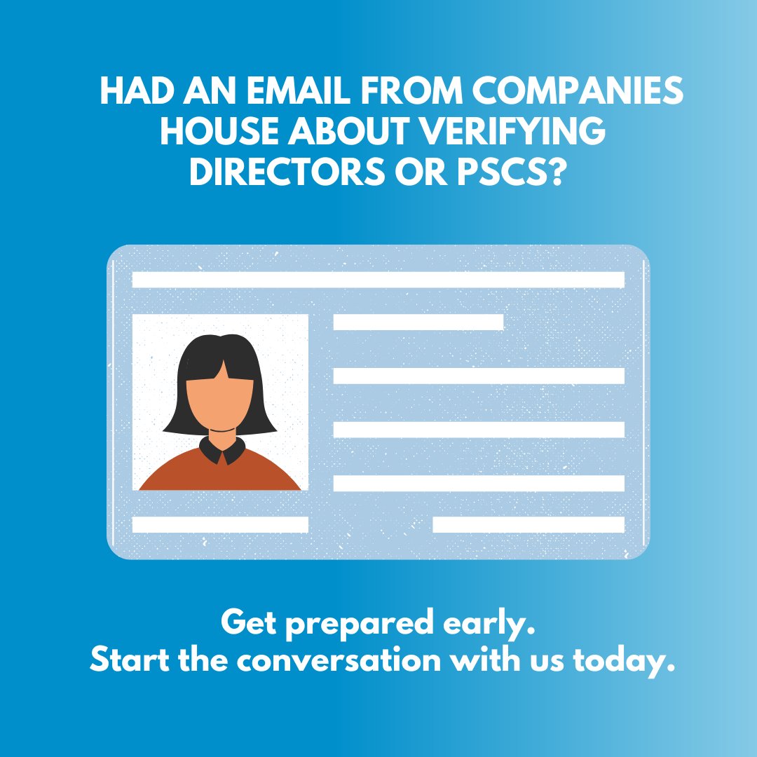 Received a Companies House email about verifying directors or PSCs?
 
The rules aren’t live yet, but we’re helping clients prepare ahead of time. Not sure what it means for you? Speak to us today.
 
#DirectorDuties #CompaniesHouse #LeedsBusinesses