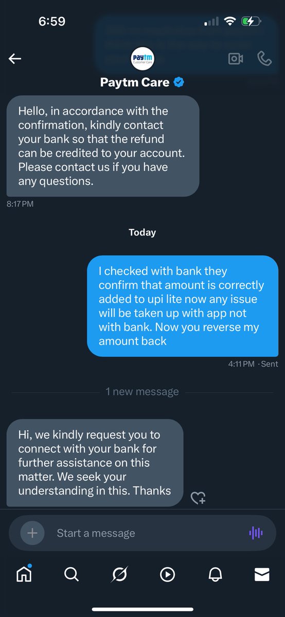 NauttySobi's tweet image. @Paytmcare @Paytm if you cant not resolve issue at say we do not want to refund money instead of sending same note like robot. Even after follow as asked. Keep the money to recover your loss. Consider as donation in your P&amp;amp;L or theft from customer. #removepaytm