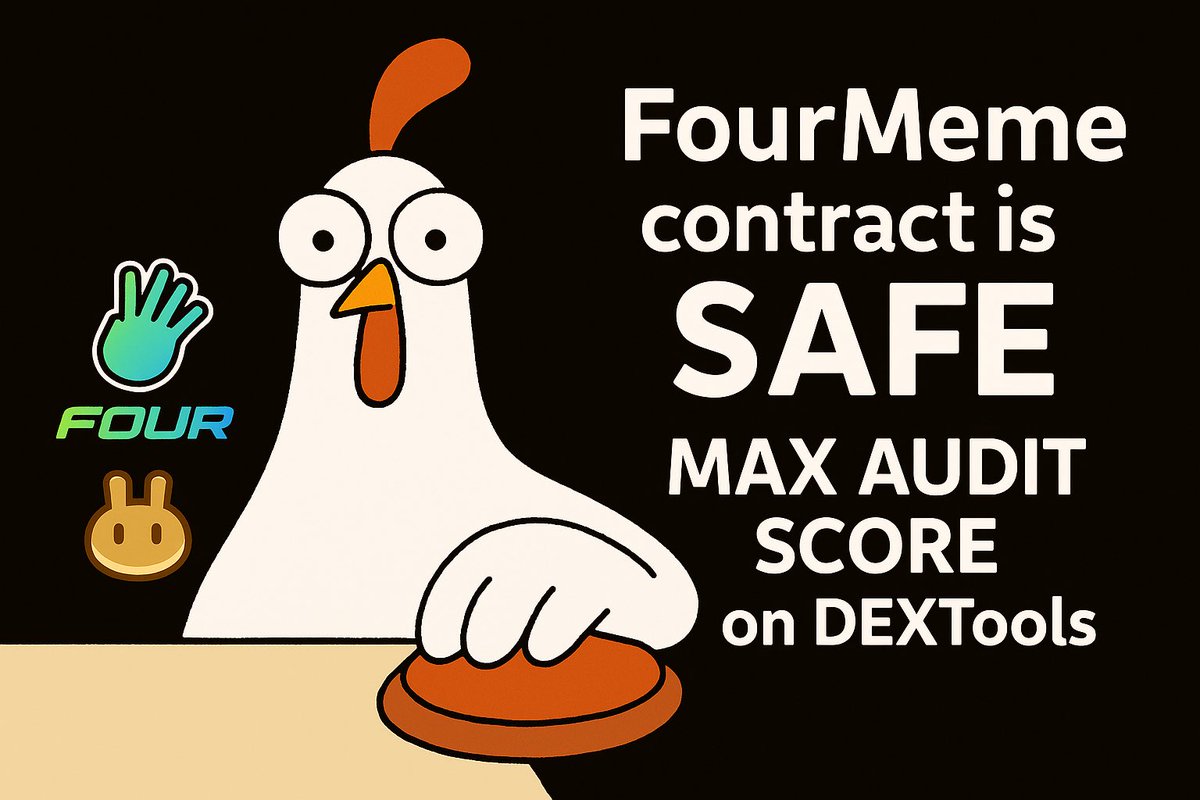 EGGNuke is showing a GREEN AUDIT badge on DEXTools! ✅
That means the FourMeme contract is SAFE and ready to explode! 💣🔥
Do your own research… then join the farm 🐔🚀

t.me/EggNuke

#EGGNuke #FourMeme #DEXTools #CryptoSafety #MemeSeason