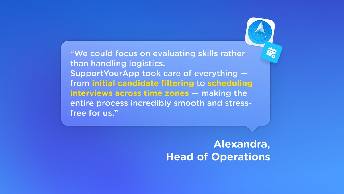 SupportYourApp's tweet image. When @Cocoatech, a leading #SaaS company, needed to quickly expand their remote support team, they turned to us.
💡 Result? Faster hiring, top-tier talent, and a seamless recruitment process tailored for SaaS companies.
Read the full case study here → supportyourapp.com/blog/cocoatech…