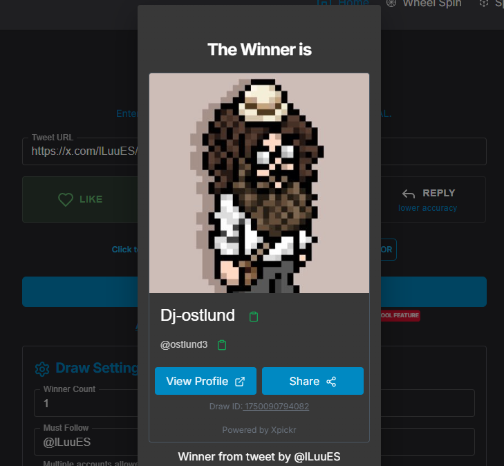 Ⳑ ⳙ ⳙ (@lluues) on Twitter photo Y el ganador del sorteo es... <a href="/ostlund3/">Dj-ostlund</a> 💕
Felicidadees! Tienes 24h para hablarme por MD para reclamar el premio 🥰 Y el ganador del sorteo es... <a href="/ostlund3/">Dj-ostlund</a> 💕
Felicidadees! Tienes 24h para hablarme por MD para reclamar el premio 🥰