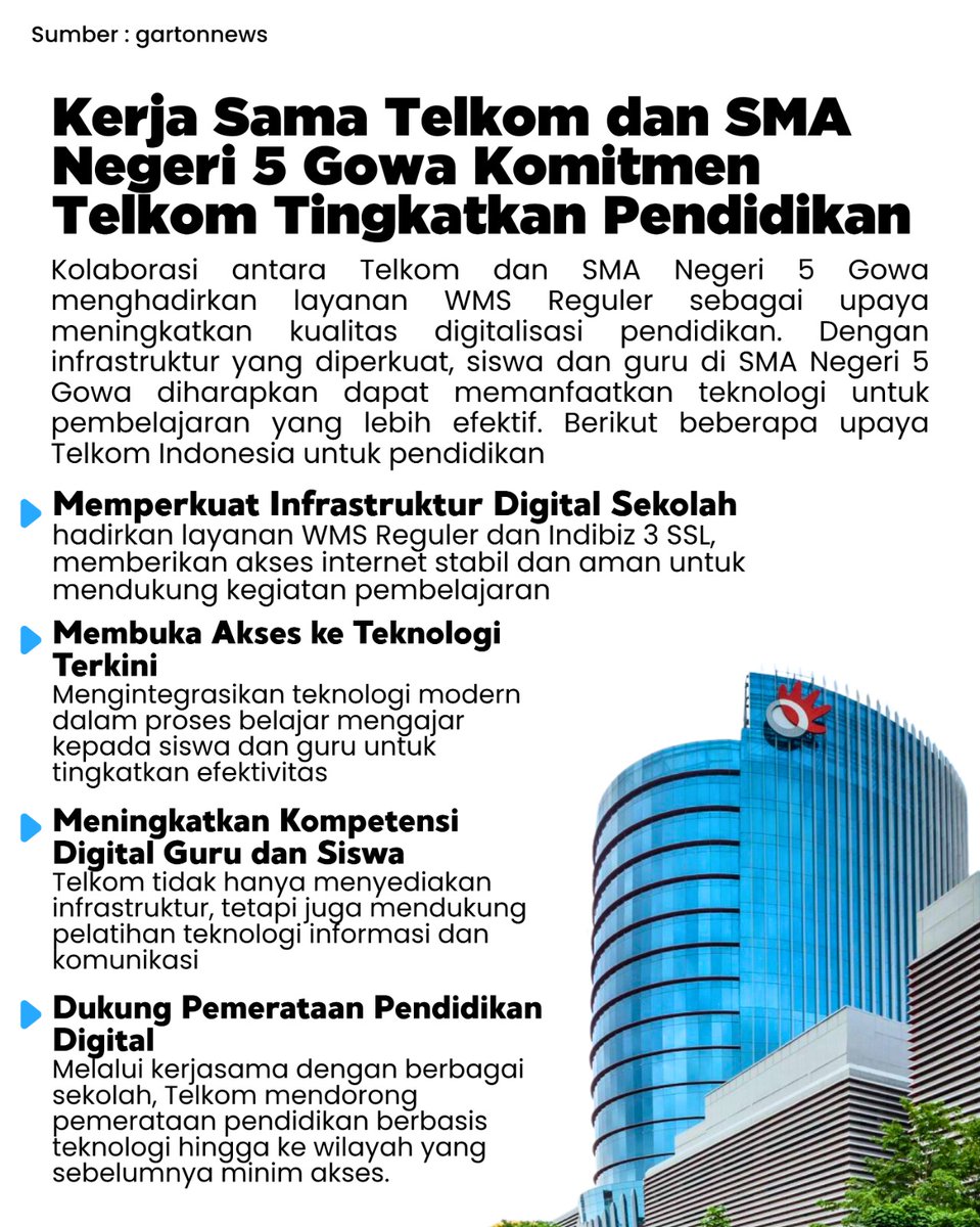 infolokalid's tweet photo. Telkom Indonesia resmi jalin kerjasama dengan SMA Negeri 5 Gowa untuk tingkatkan digitalisasi pendidikan
#berita #telkom #pendidikan #telkomforyou #elevatingyourfuture
@KemenBUMN @TelkomIndonesia https://t.co/sQzo5KxW5s