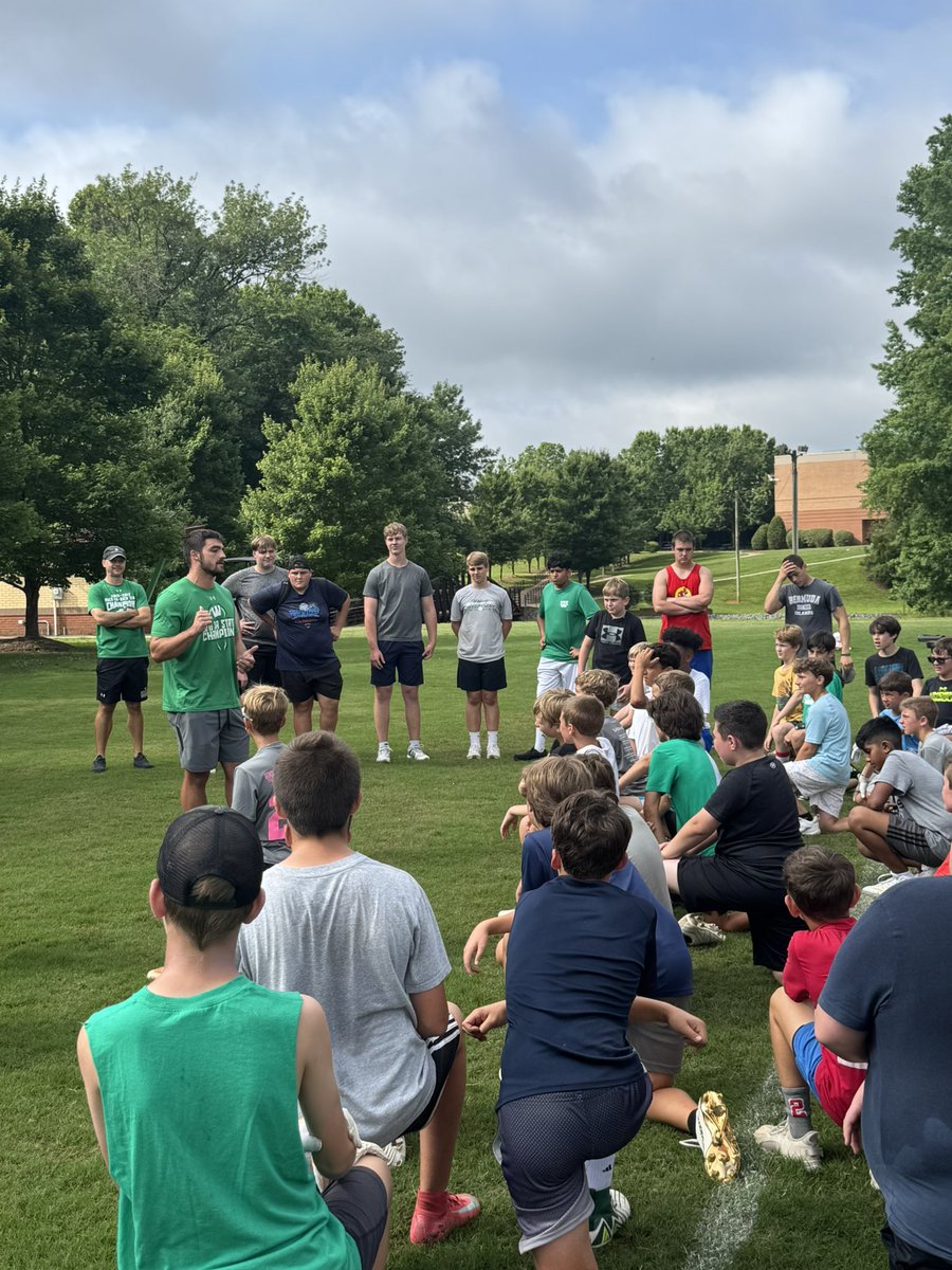 Great having former player and current Eagle Will Shipley come by and talk at our middle school camp today! We appreciate him coming by!