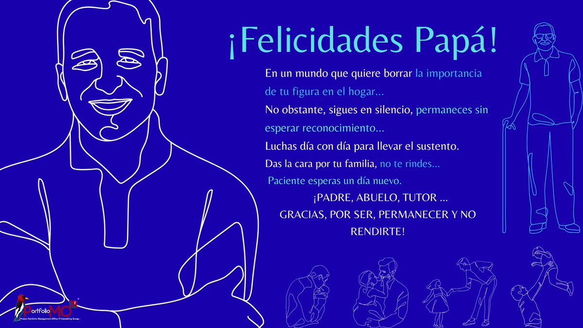PortfolioPmo's tweet photo. #FelicidadesPadres ! 🎉 en su silencio, sabiduría y paciencia #losFestejamos y #reconocemos su enorme #esfuerzo 👏 🎉con alegría 💙 les decimos #Gracias #Felicidades #SonAmados #Valorados #Admirados 🦅 https://t.co/NZZQVki1ii