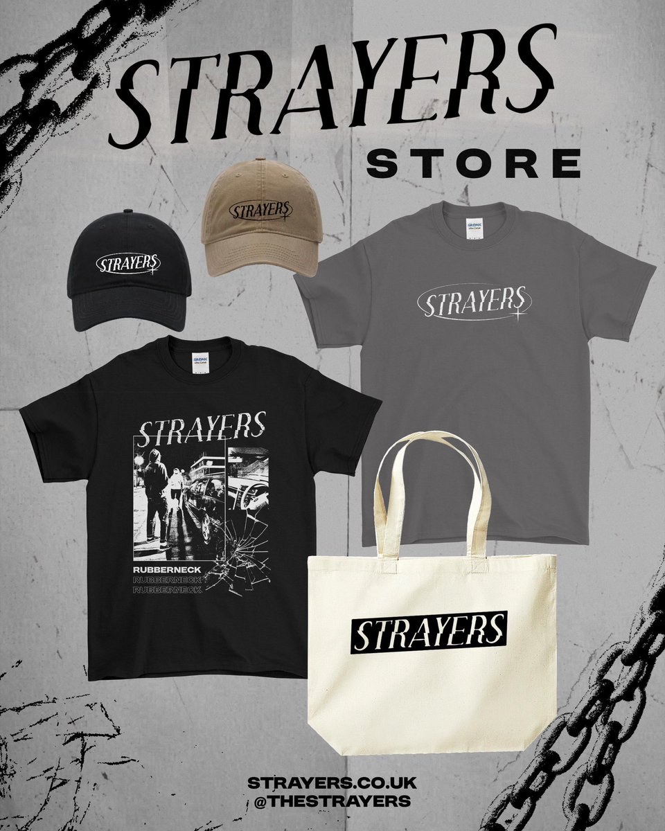 strayers666's tweet image. The STRAYERS Summer Collection is now available for pre-order! ☀️ 

Order now to receive your new items in time for those 2025 sunshine adventures. 

🔗 Store link at: strayers.co.uk 

#strayers #summermerch #bandmerch #bandtee #90sfashion #00sfashion