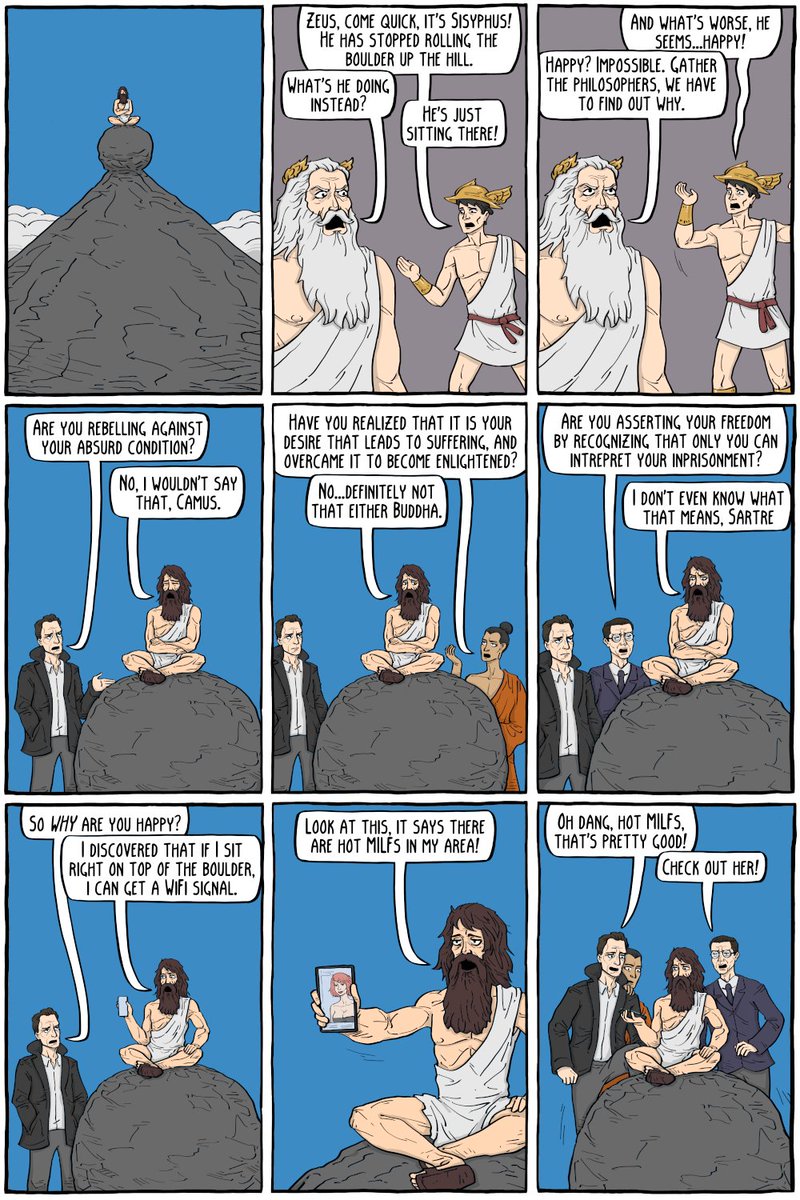 existentialcoms's tweet image. Sisyphus Finds Happiness
existentialcomics.com/comic/607