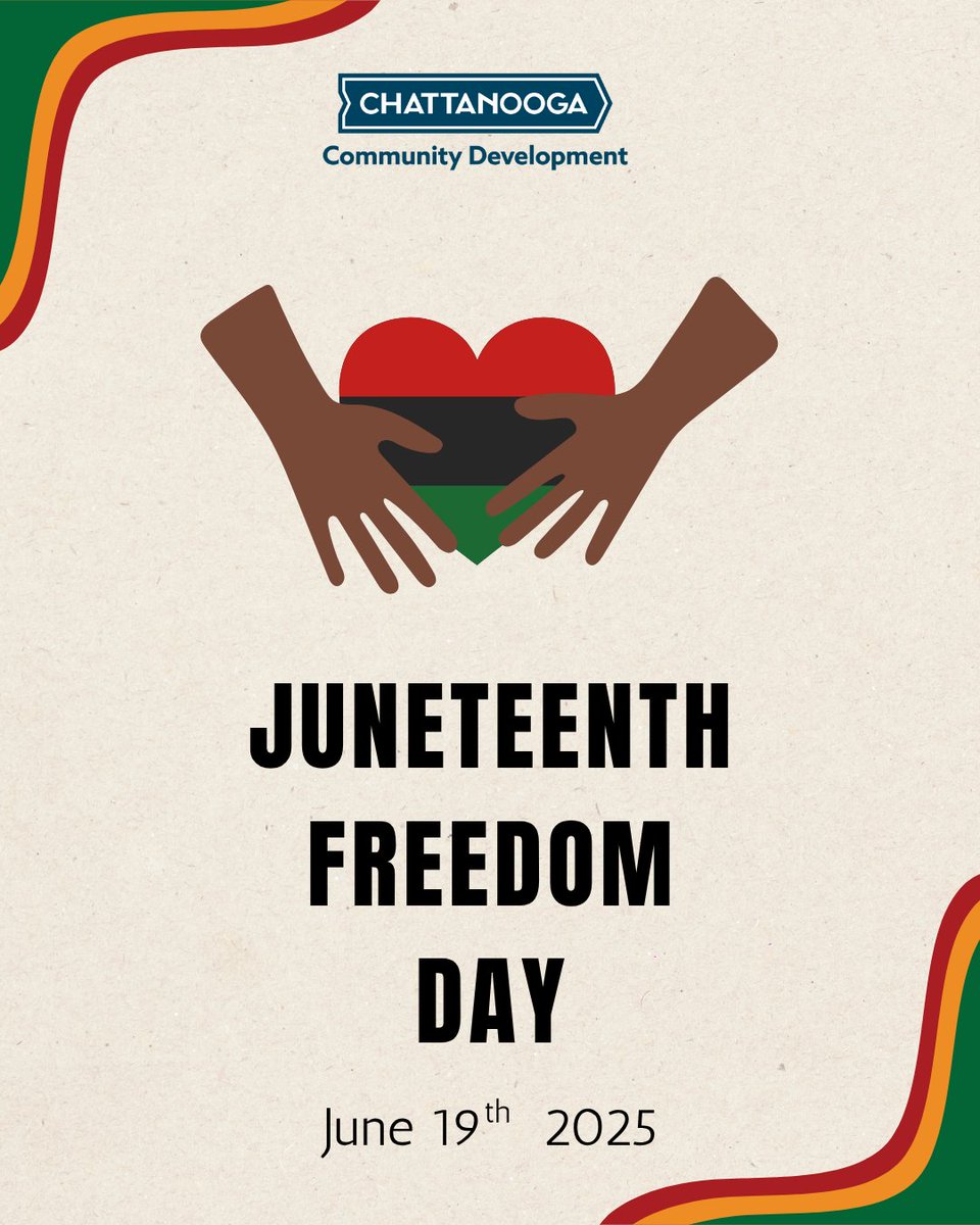 n honor of Juneteenth, all community centers and city offices will be closed.
Happy Freedom Day! 💚❤️🧡