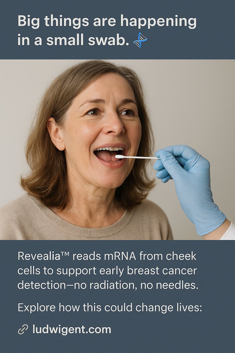 Big things are happening in a small swab. 🧬 Revealia™ reads mRNA from cheek cells to support early breast cancer detection—no radiation, no needles.
$LUDG - Ludwig Enterprises, Inc
Explore how this could change lives: 🔗 ludwigent.com #SmartDiagnostics #EarlyDetection