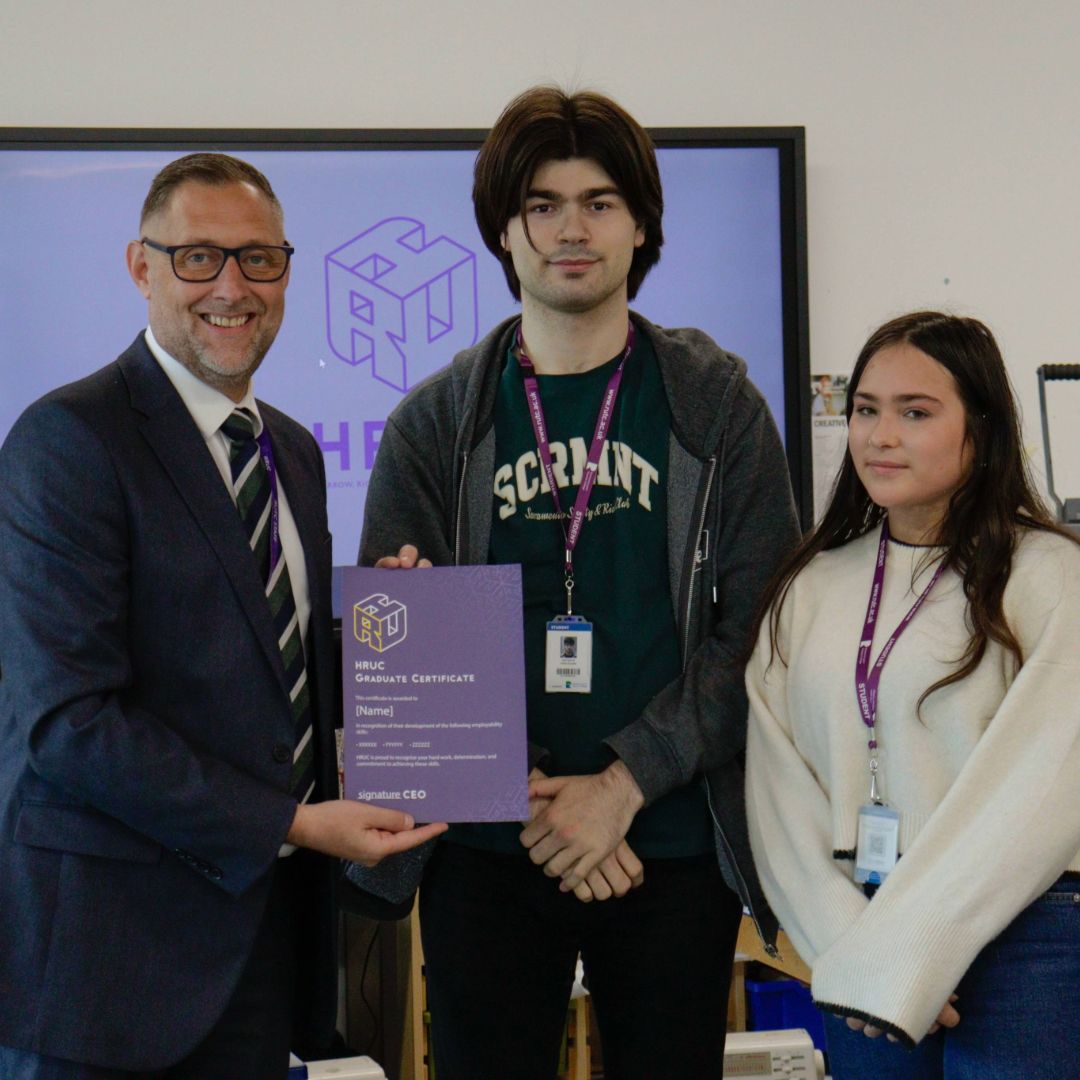 HNN Graphics students recently took part in a competition where they designed a certificate for HRUC graduates, giving them the opportunity to participate in an A-Level standard industry appropriate project. Well done all!

Browse our courses and apply: buff.ly/08RkrM5