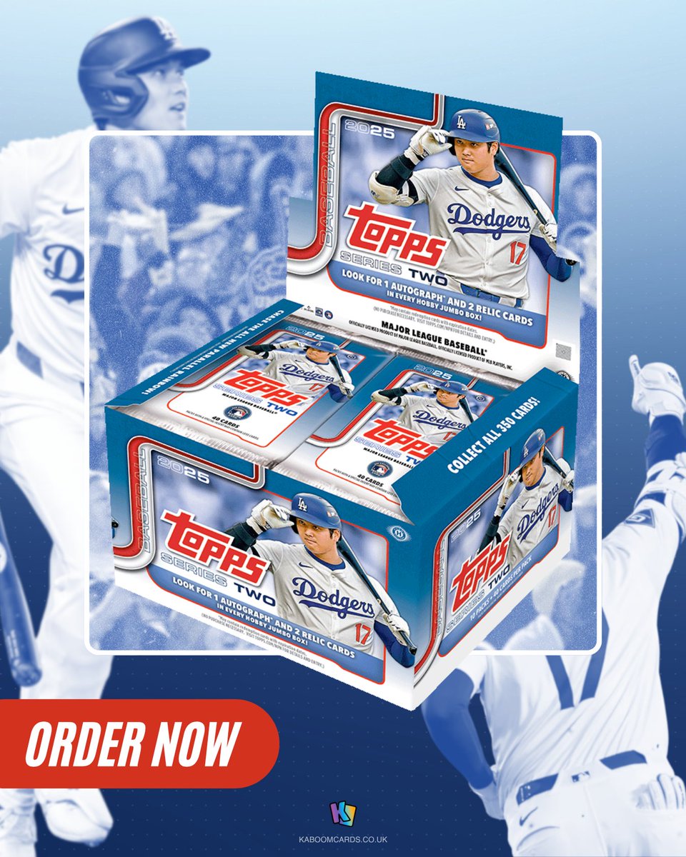 kaboomcardsuk's tweet photo. ⚾️ NEW IN: Topps Series 2 Baseball 2025! Fresh drops just landed 👇

📦 Jumbo Box or Hobby Box? Pick your poison and rip into the latest MLB heat.

Available now on site – tap post to shop before they vanish 🏃‍♂️💨 #mlb

https://t.co/LyzHMQPffu

https://t.co/gdU21rWyHe https://t.co/ySk9zMueU7