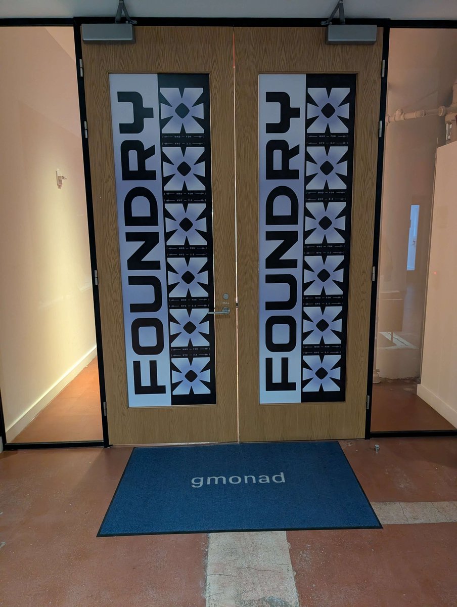 Gmonad! 
The team is at <a href="/monad_xyz/">Monad ⨀</a> foundryNYC, Nad to Nad, lets connect ! 🟪🦍