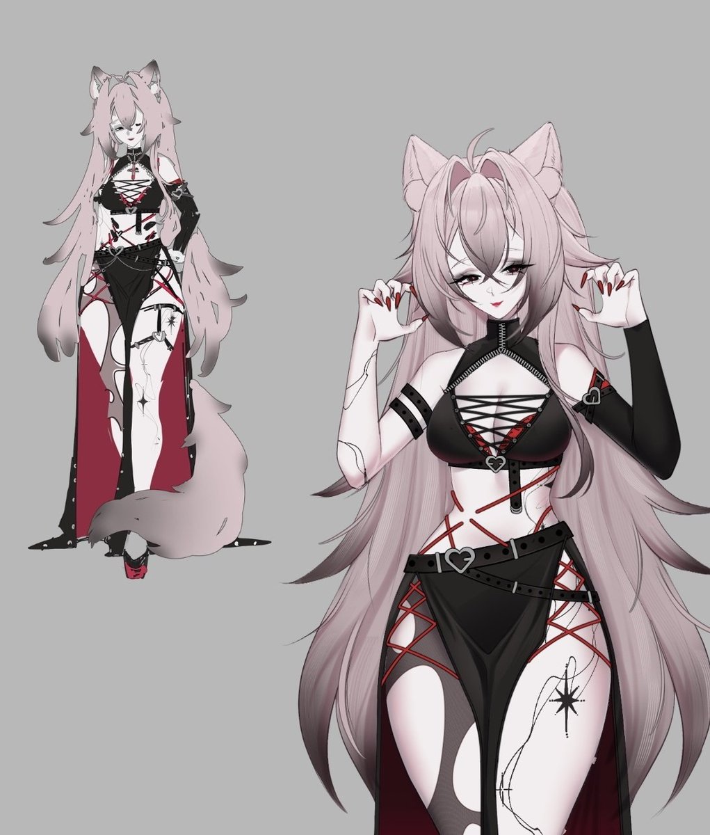Leiranaa's tweet image. WIP 🐾
This cat girl’s got claws and confidence~
coming soon! 🖤❤️
#adoptables #characterdesign #ocadopt #adoptsforsale