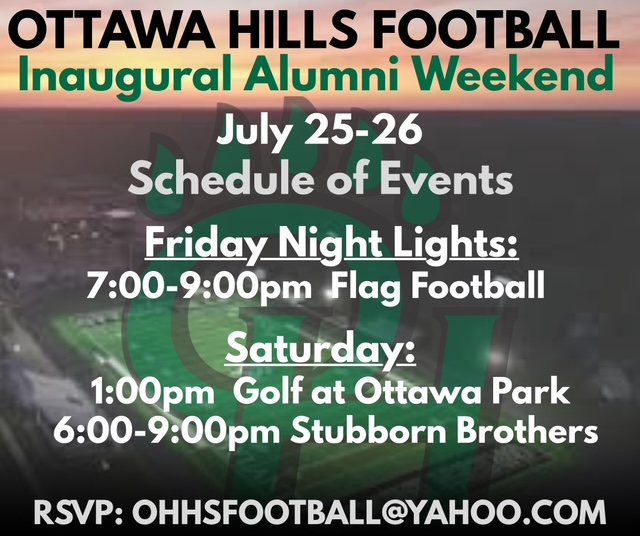 Football is having an Alumni Weekend at the end of July!
#GreenBearNation
