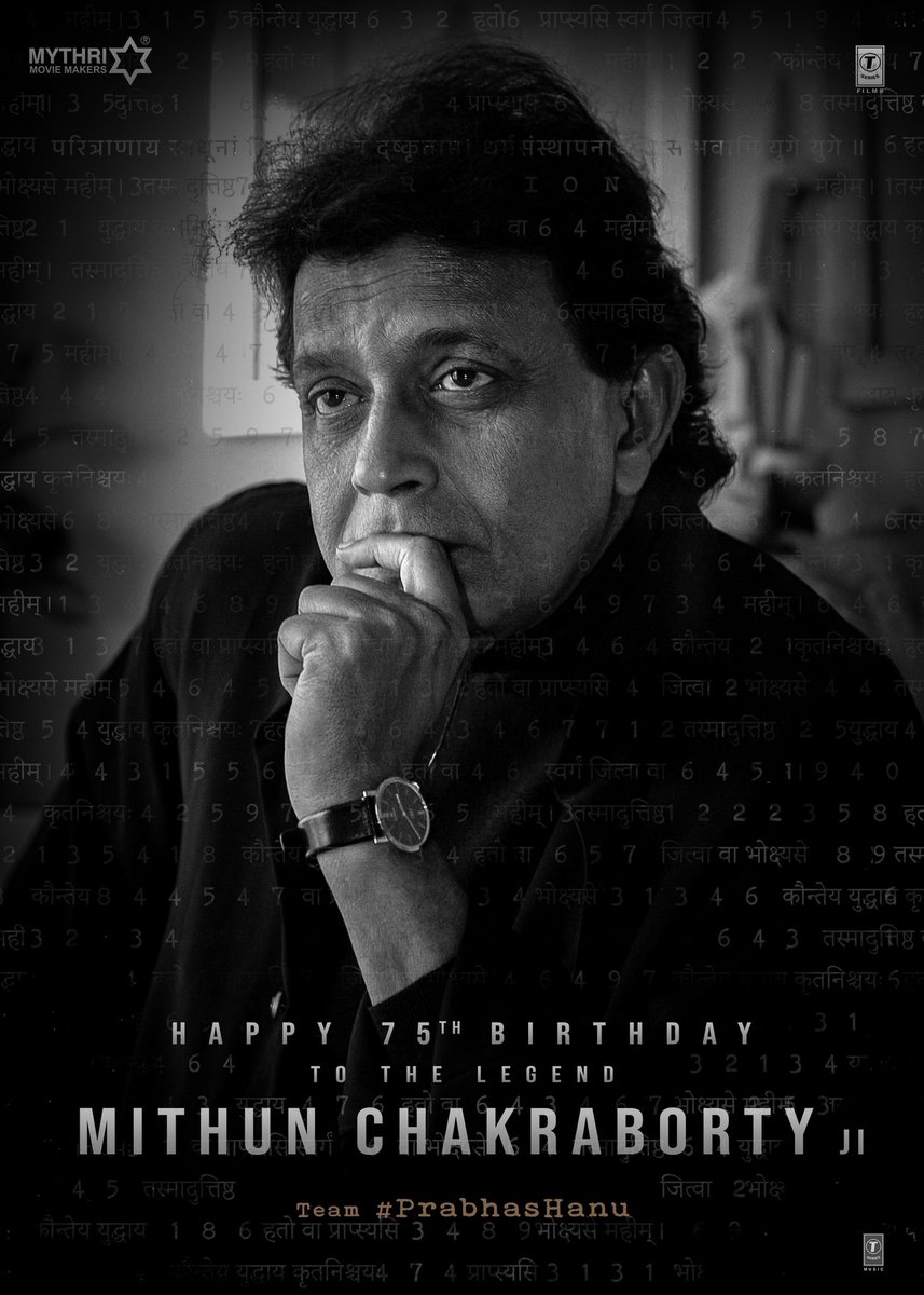 Happy 75th Birthday #MithunChakraborty sir! 

Honoured beyond words to have been associated with you and to direct you in #PrabhasHanu 🤗

Wishing you good health and joy always ❤️🙏