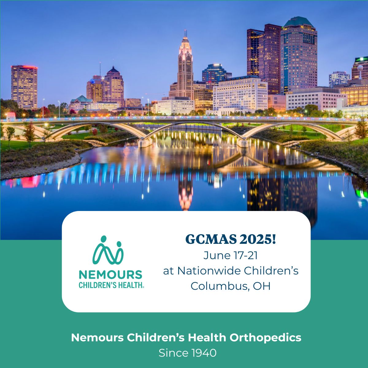 Nemours Children's Orthopedics (@nemoursortho) on Twitter photo The <a href="/Nemours/">Nemours Children's Health</a> Gait Lab team is attending the 2025 Annual <a href="/gcmas/">GCMAS</a> Conference at <a href="/nationwidekids/">Nationwide Children's Hospital</a> in Columbus, Ohio. Nemours team members will be presenting on a variety of topics including planovalgus foot reconstruction, ten-year outcomes of the Ponseti Method, gait kinematics, The <a href="/Nemours/">Nemours Children's Health</a> Gait Lab team is attending the 2025 Annual <a href="/gcmas/">GCMAS</a> Conference at <a href="/nationwidekids/">Nationwide Children's Hospital</a> in Columbus, Ohio. Nemours team members will be presenting on a variety of topics including planovalgus foot reconstruction, ten-year outcomes of the Ponseti Method, gait kinematics,