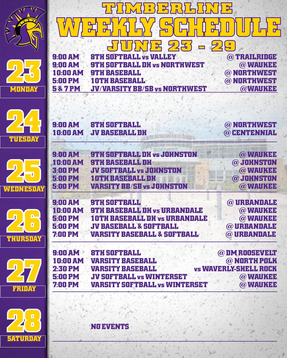 WaukeeMS's tweet photo. 🚨Timberline Activities June 23-28🚨 https://t.co/IBGFxXIQM2